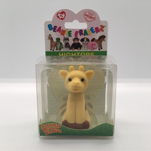 Ty Other - Ty Beanie Eraserz Hightops the Giraffe Japanese Puzzle Eraser NEW!